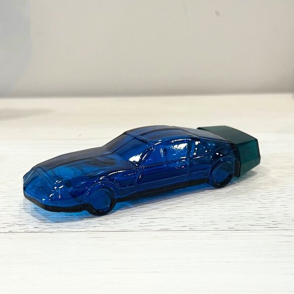 Avon Vintage Blue Sports Car Decanter BOX Decals Wild Country After Shave Glass - Picture 11 of 15